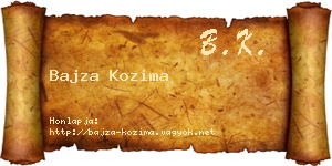 Bajza Kozima névjegykártya